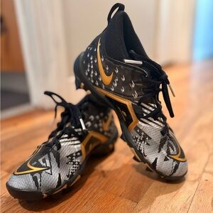 Nike Black and Gold Patterned cleats